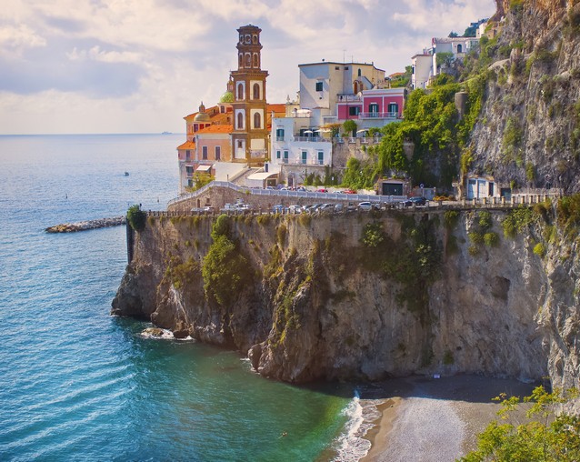 Pláž Amalfi v Itálii
